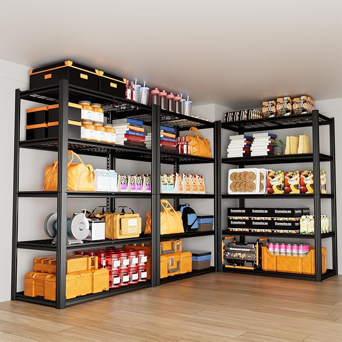 48" W Garage Shelving Heavy Duty, 2800LBS Storage Shelves, 5-Tier Adjustable - Image 8
