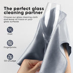 HOMEXCEL Microfiber Glass Cleaning Cloths 6 PK, Lint Free Streak Free, Reusable - Image 3