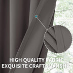BGment Grey Blackout Curtains 36 Inches Length - Image 6