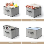 Storage Baskets, 11-Inch Woven Fabric Bins, Storage Cubes - Image 3