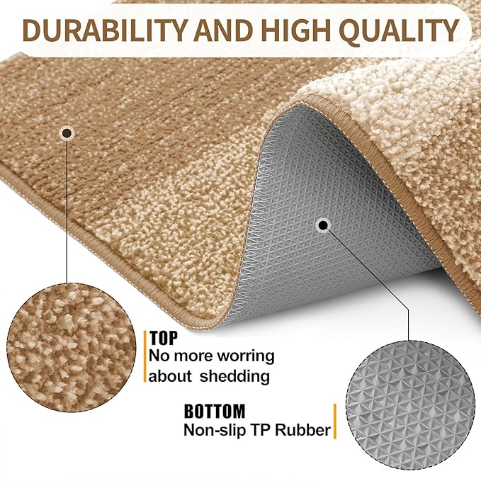 Kitinjoy Indoor Outdoor Door Mat, 40x32 Non-Slip Absorbent Dirt Trapper - Image 3