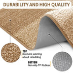 Kitinjoy Indoor Outdoor Door Mat, 48x32 Non-Slip Absorbent Dirt Trapper - Image 3