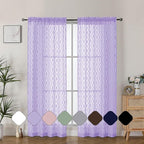 Aiyufeng Light Purple Sheer Curtains 72 Inches Long 2 Panels Set, Elegant Light by Aiyufeng