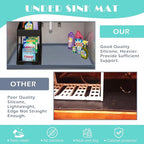 URMONA Waterproof Silicone Under Sink Mat 31'' x 22'' Shelf Liner - Image 5