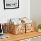 Water Hyacinth Wicker Basket, Decorative Woven Baskets - Image 5
