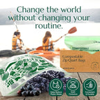 Cleanomic Compostable* Quart Size Food Storage Bags Freezer and Leak Proof - Image 7