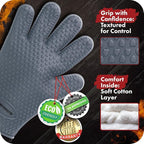 KITCHEN PERFECTION Silicone Smoker Oven Gloves - Image 4