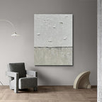 NANKAI Hand Painted Grey and White art Canvas Paintings Minimalist Abstract Oil - Image 5