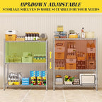 Storage Shelves, 3-Tier Adjustable Metal Industrial Utility Shelf Rack - Image 6