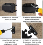 4Pack Push Latches for Cabinets, Push to Open Catch Lock, Safe Rebound - Image 4