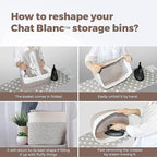 CHAT BLANC Cotton Rope Baskets for Organizing | 15”x10”x9” Storage Baskets for - Image 7