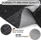 Kitinjoy Indoor Outdoor Door Mat, 59x36 Non-Slip Absorbent Dirt Trapper - Image 3