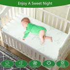 GOONIK 2 Pack Waterproof Crib Mattress Protector, Bamboo Viscose Breathable - Image 4
