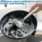 2Pcs 304 Stainless Steel Pot Brushes, Stainless Steel Scrubber Tools Metal - Image 4