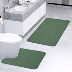 Bathroom Rugs Set 2 Pieces, Thin Bathroom Mats, Toilet Rugs, Quick Dry - Image 2