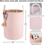 Cotton Rope Laundry Basket Hamper - Image 2