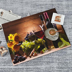 Red Wine Grape Vintage Wooden sunflower Microfiber Absorbent Reversible Dish - Image 8
