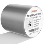 Grey Window Screen Repair Tape, 3IN X 25FT Screen Repair Kit by Secopad