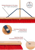 USA Broom 36" Everyday Sweep Indoor/Outdoor Push Broom - Image 6