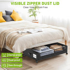 Under Bed Storage with Wheels, Underbed Storage Bins, XXL 60L Rolling Metal - Image 6