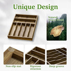 Acacia Wood Silverware Drawer Organizer, Kitchen Utensil Cutlery Drawer - Image 5