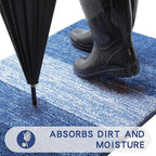 Kitinjoy Indoor Outdoor Door Mat, 32x20 Non-Slip Absorbent Dirt Trapper - Image 2