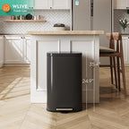WLIVE 13 Gallon Stainless Steel Trash Can - Image 2