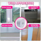 White Window Weather Sealing Tape, Waterproof Window AC Air Conditioner Sealing - Image 3