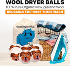 Wool Dryer Balls Organic Felt 6 Pack Laundry Fabric Softener, Extra Large - Image 4