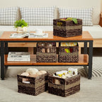 Water Hyacinth Wicker Basket, Decorative Woven Baskets - Image 7