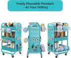 DESIGNA 3-Tier Utility Storage Rolling Cart - Image 3