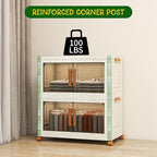 2 Tier Large Stackable Plastic Storage Bins - Image 5