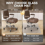 50“ x 44” Beveled Edge Glass Chair Mat - Image 4