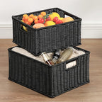 HOONEX Large Wicker Baskets for Storage, Plastic Baskets for Organizing - Image 5