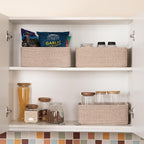 3 Pack Small Storage Baskets for Organizing, Cute Woven Decorative Gift Baskets - Image 6
