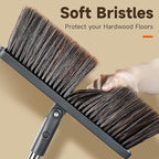 Broom and Dustpan Set for Home, Extra Brush Head & 51.6" Adjustable Long Handle - Image 3