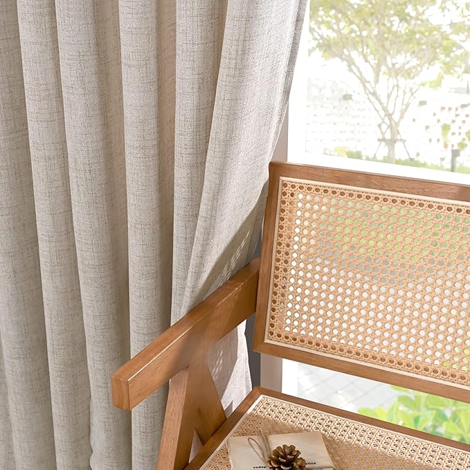 YoungsTex Short Natural Linen Curtains 54 Inch Length - Image 7