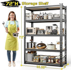 TigerParty 2050LBS Heavy Duty Garage Shelving, 5-Tier Adjustable Storage Shelves - Image 2