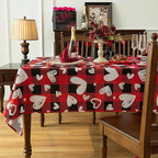 Red Waterproof Plaid Valentines’ Day Tablecloth Fabric - Image 9
