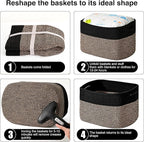Storage Baskets for Organizing Shelves, Toy Basket for Kid's Room, Woven Cotton - Image 7