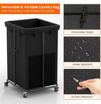 150L Laundry Hamper with Wheels, Rolling Laundry Basket with Metal Frame and - Image 5