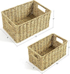 HOONEX Wicker Baskets for Storage, Seagrass Baskets - Image 4