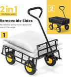 VIVOHOME Heavy Duty 400 Lbs Capacity Mesh Steel Garden Cart Folding Utility - Image 6