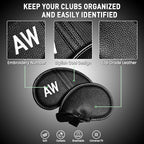 Amy Sport Golf Iron Head Covers Value 12 Pcs Set Thick Synthetic Leather - Image 3