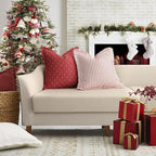 ZWJD Christmas Pillow Covers 16x16 Set of 2 Soft Polyester Textured Pillows - Image 5
