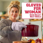 KITCHEN PERFECTION XL Silicone Smoker Oven Gloves - Image 2