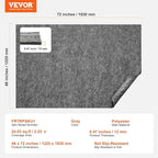VEVOR Non-Slip Resistant Rug Pad, Protective Cushioning Carpet Pad, 1/4" Thick - Image 7