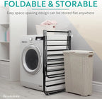 Brookstone 2 Tier Folding Rack – Indoor/Outdoor Collapsible Clothes Dryer Stand - Image 2