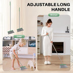 JOYMOOP Dark Teal Green Broom and Dustpan Set - Image 3