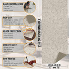 Ottomanson 2'7" x 12' Non-Slip Rug Pad Gripper 1/12 Inch Ultra Thin Dual - Image 2